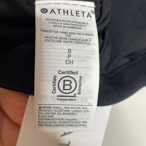 Athleta | Freestyle Camo High Neck Bikini Top Size Small NWT - Picture 5 of 5